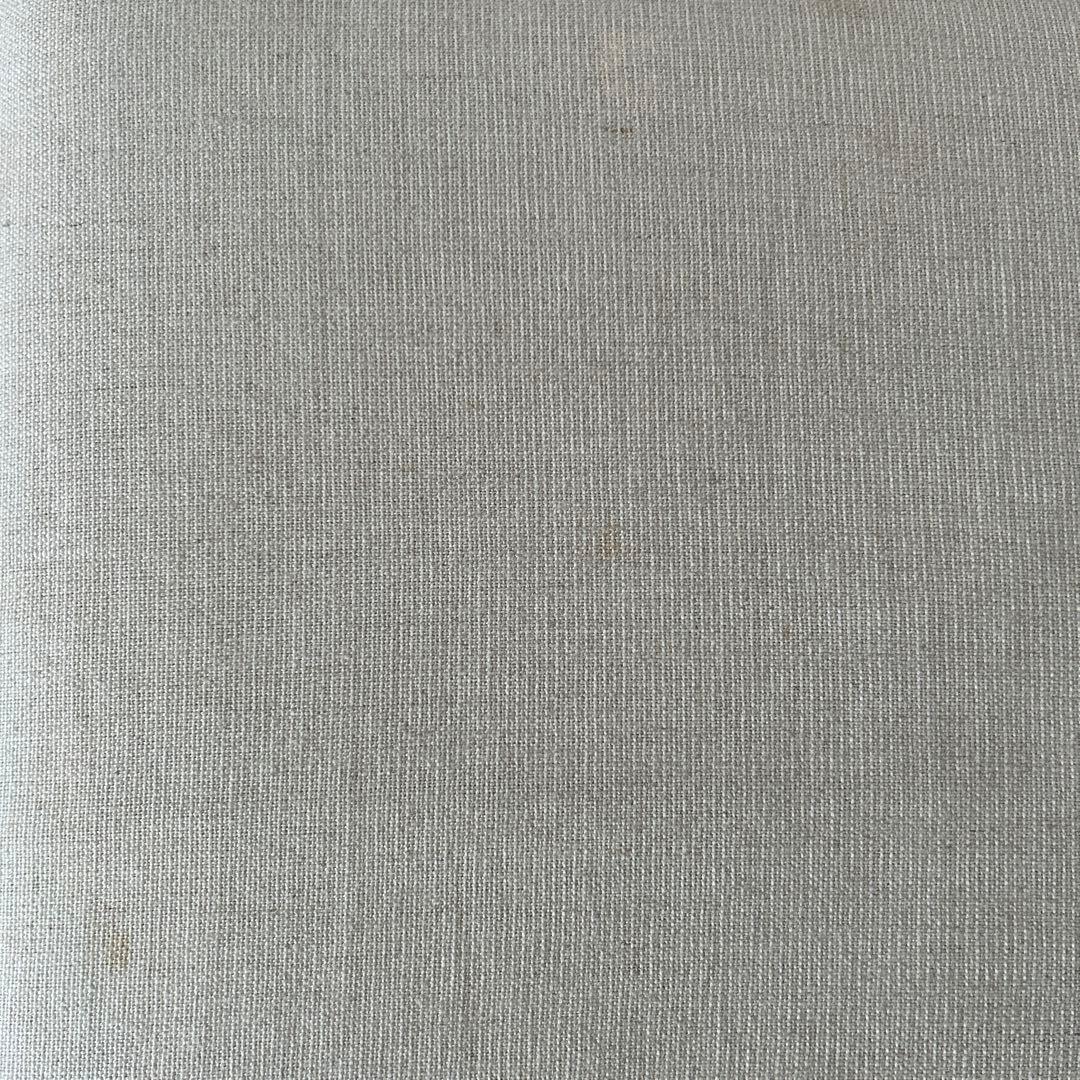 アイボリー ファブリック オットマン