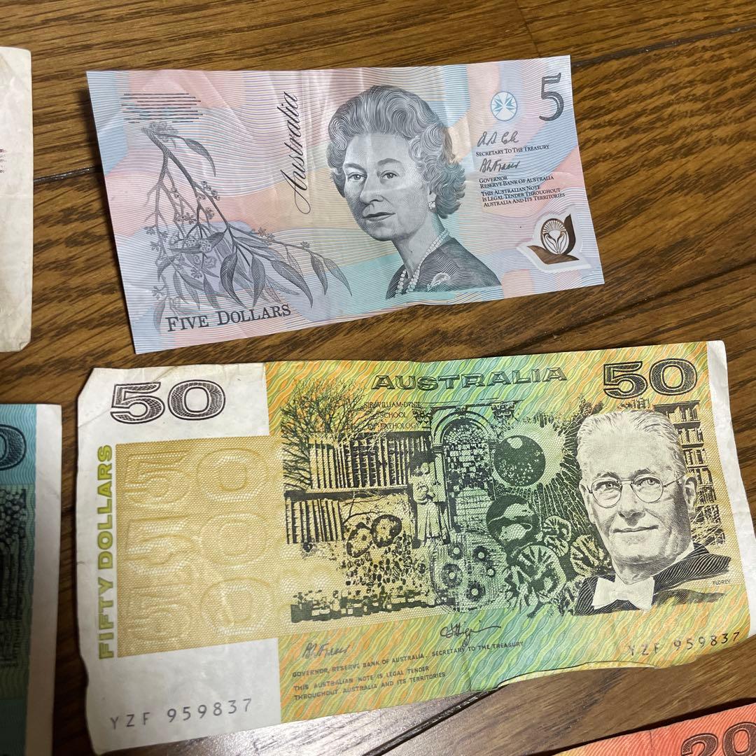 オーストラリア 旧紙幣 セット 5ドル 10ドル 20ドル 50ドル