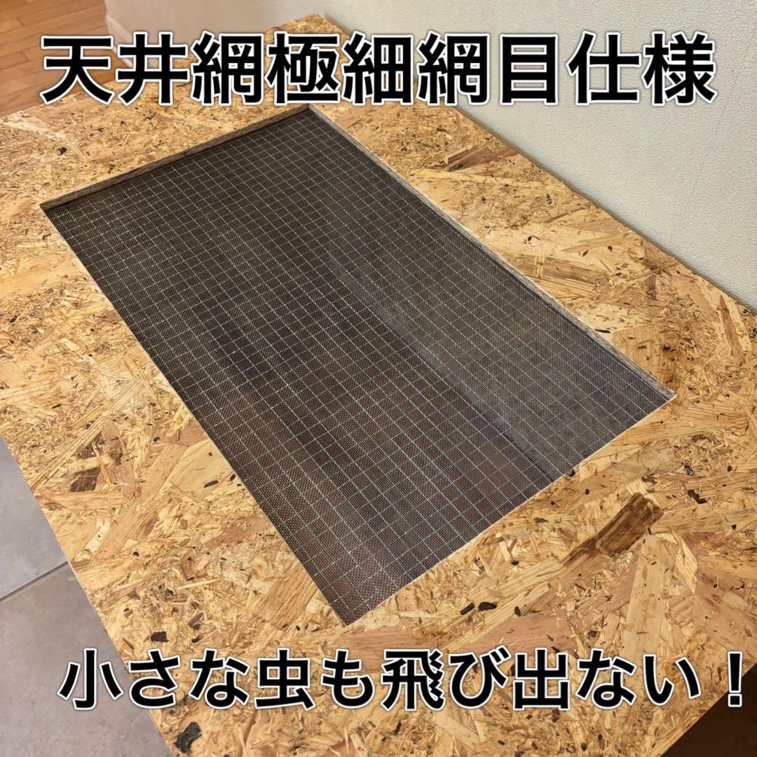 爬虫類ケージ 木製ケージ 細網目仕様 フトアゴ ハリネズミ フルオプション