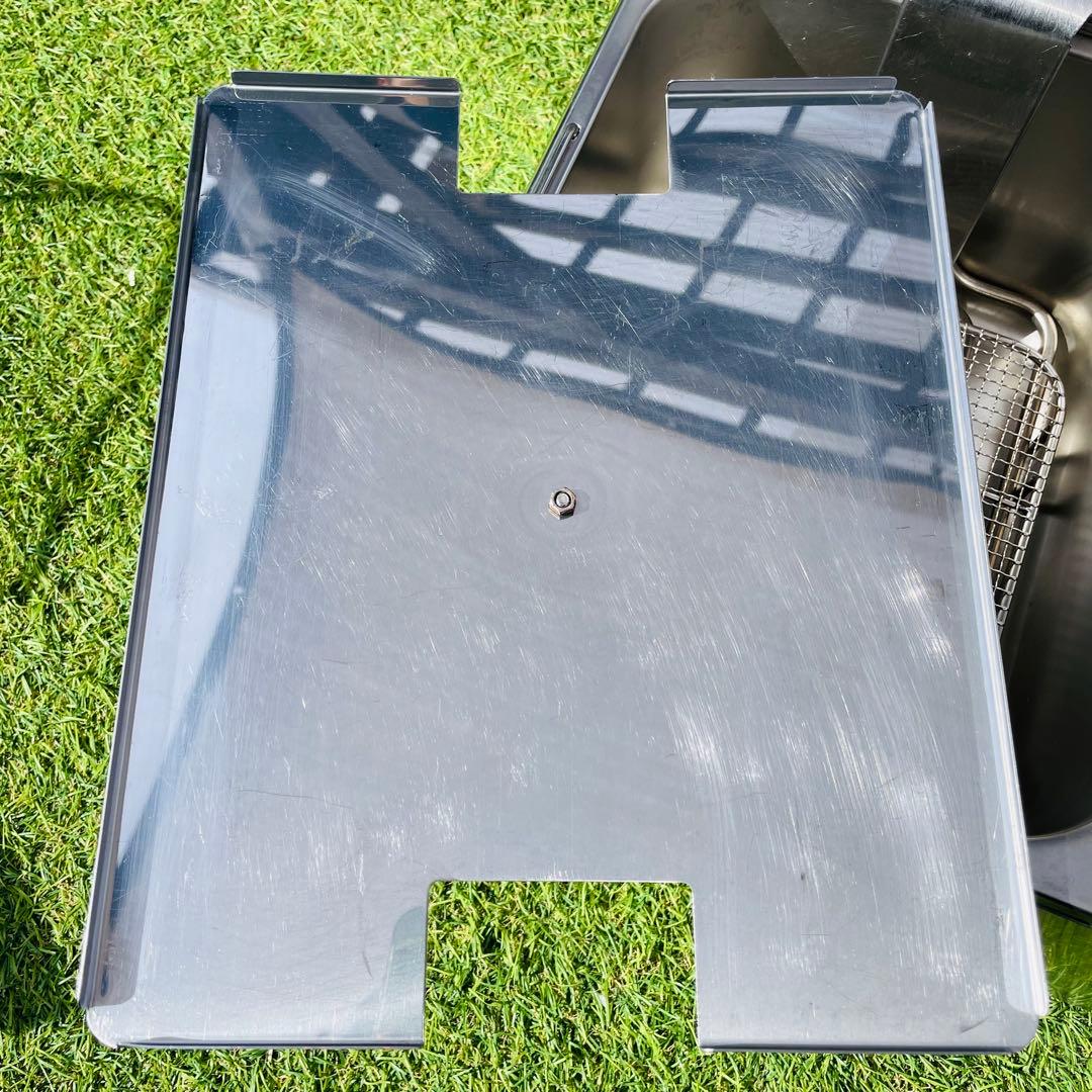 業務用 電気フライヤー 2槽タイプ／バスケット1個／動作良好