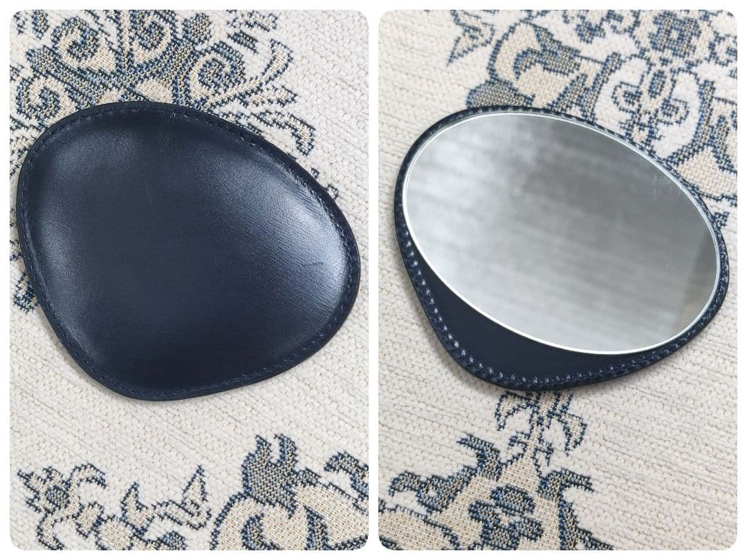 COMTESSE　コンテス　ワンハンドルバッグ　ホースヘアー×レザー　ネイビー