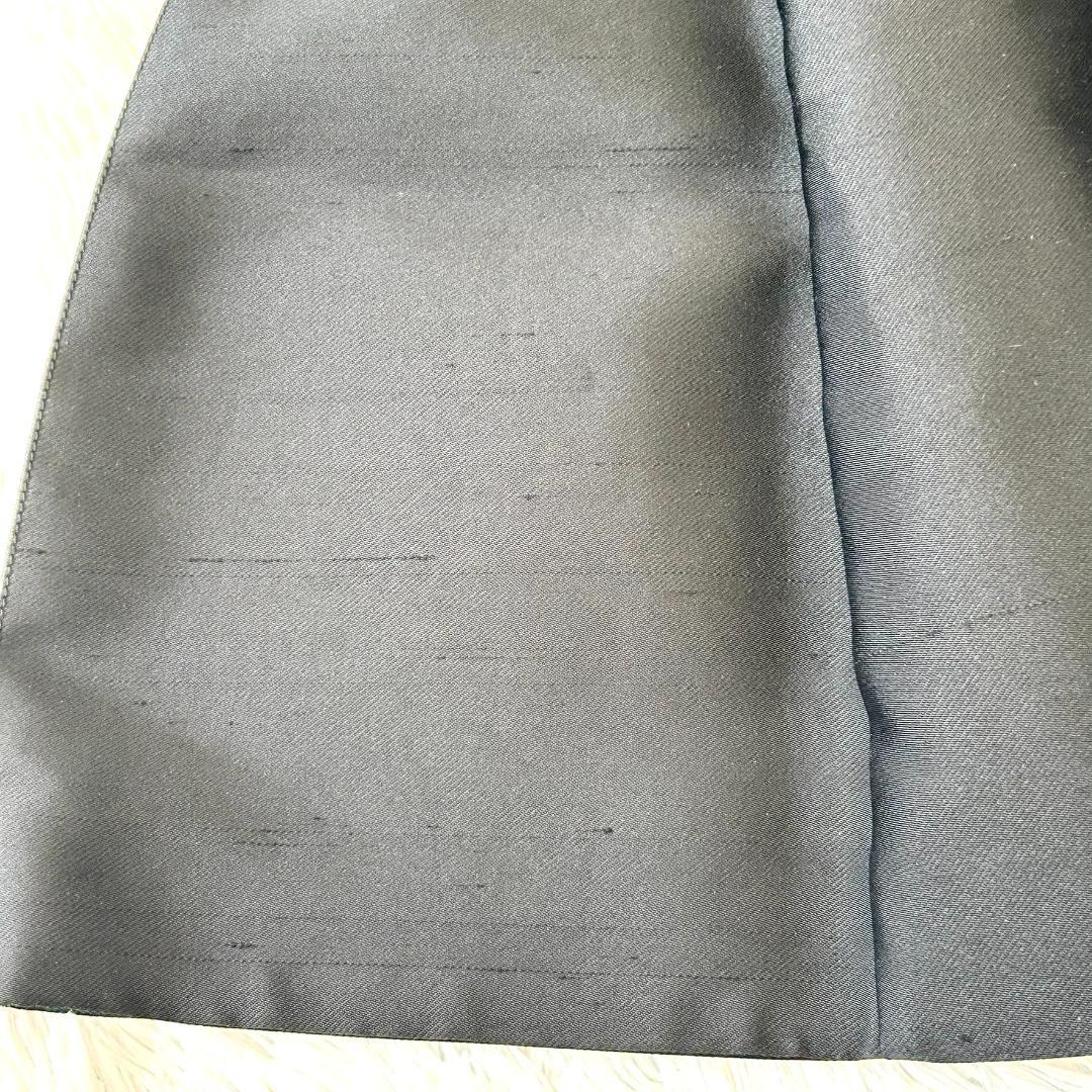 ルイヴィトン　現行　スカート　フレア　黒　シルク混　３８　M　レディース