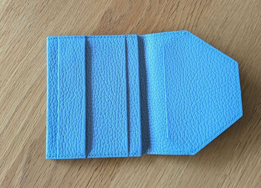 新品未使用☆chi wataミニ財布【シボ革】水色