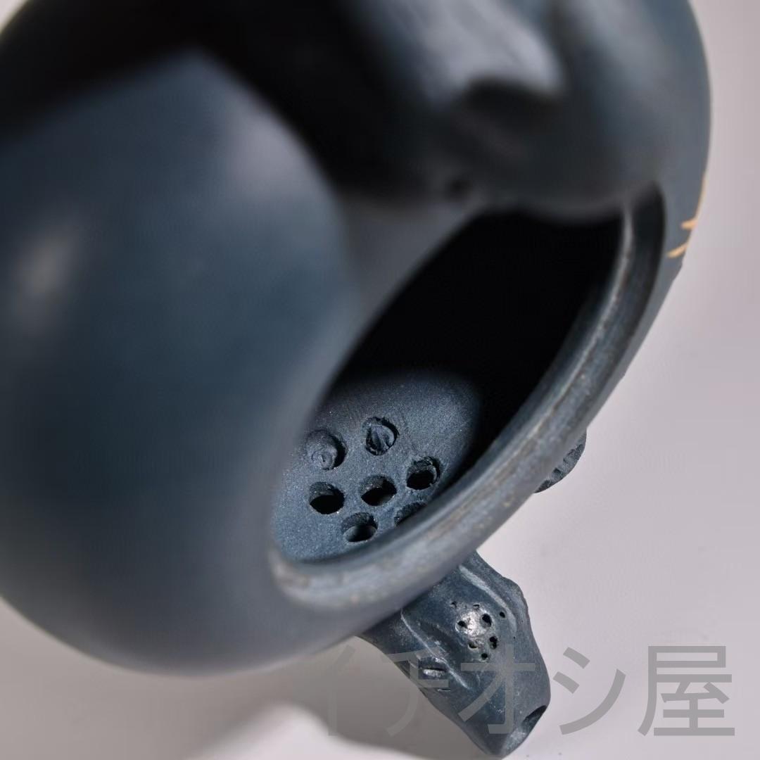 中国古美術 旧藏 清代風 紫砂壶 原鉱天青 茶壺 茶道具