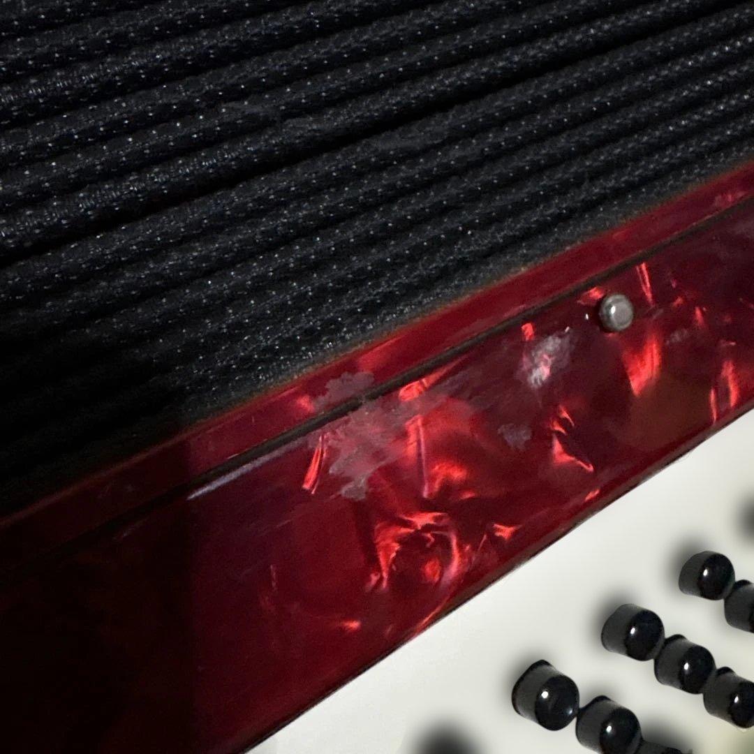 ヤマハ YAMAHA アコーディオン ピアノ 鍵盤 楽器 演奏 赤 ソフトケース