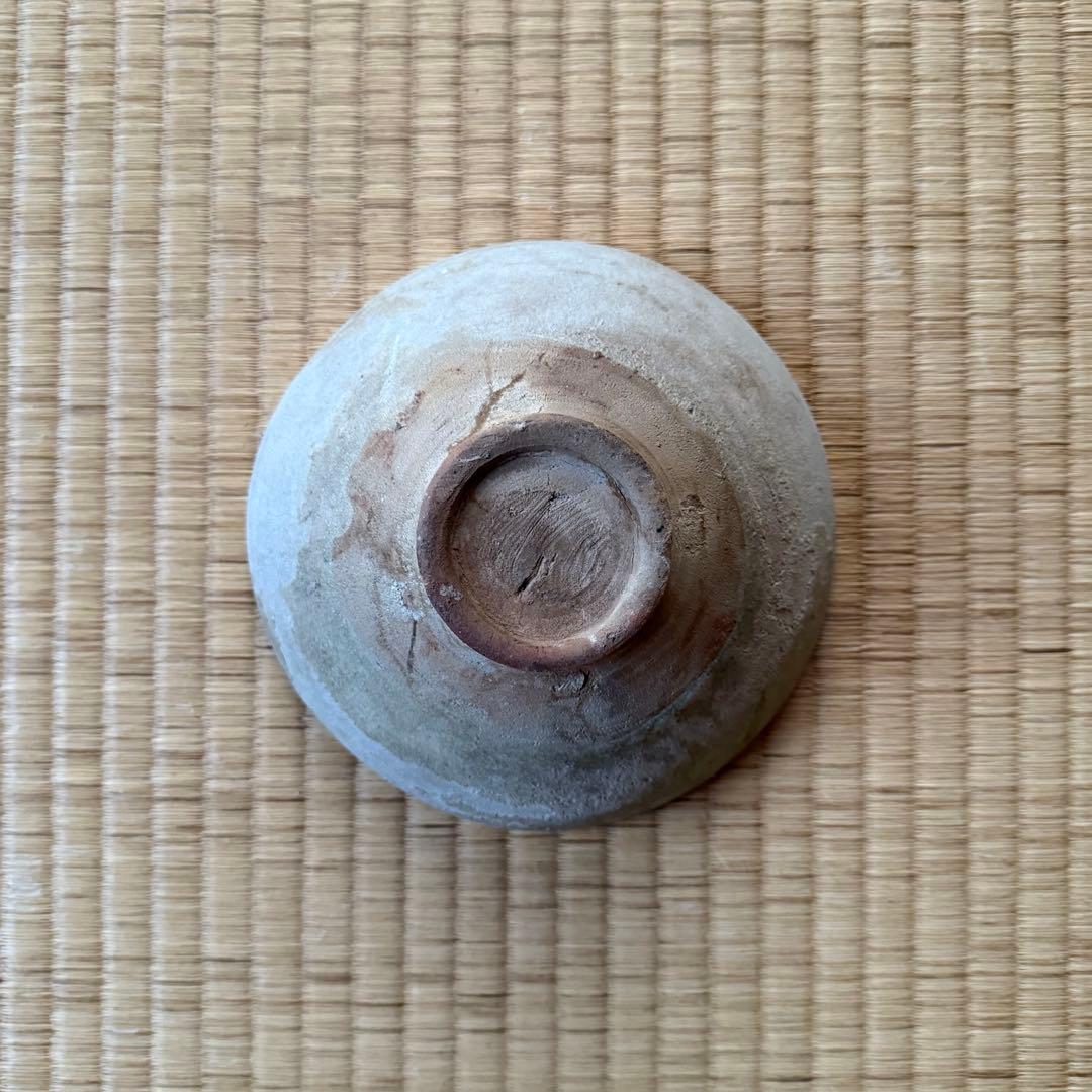 古瀬戸 灰釉 平茶碗 室町時代 山茶碗 茶道具 茶器 陶片 古美術