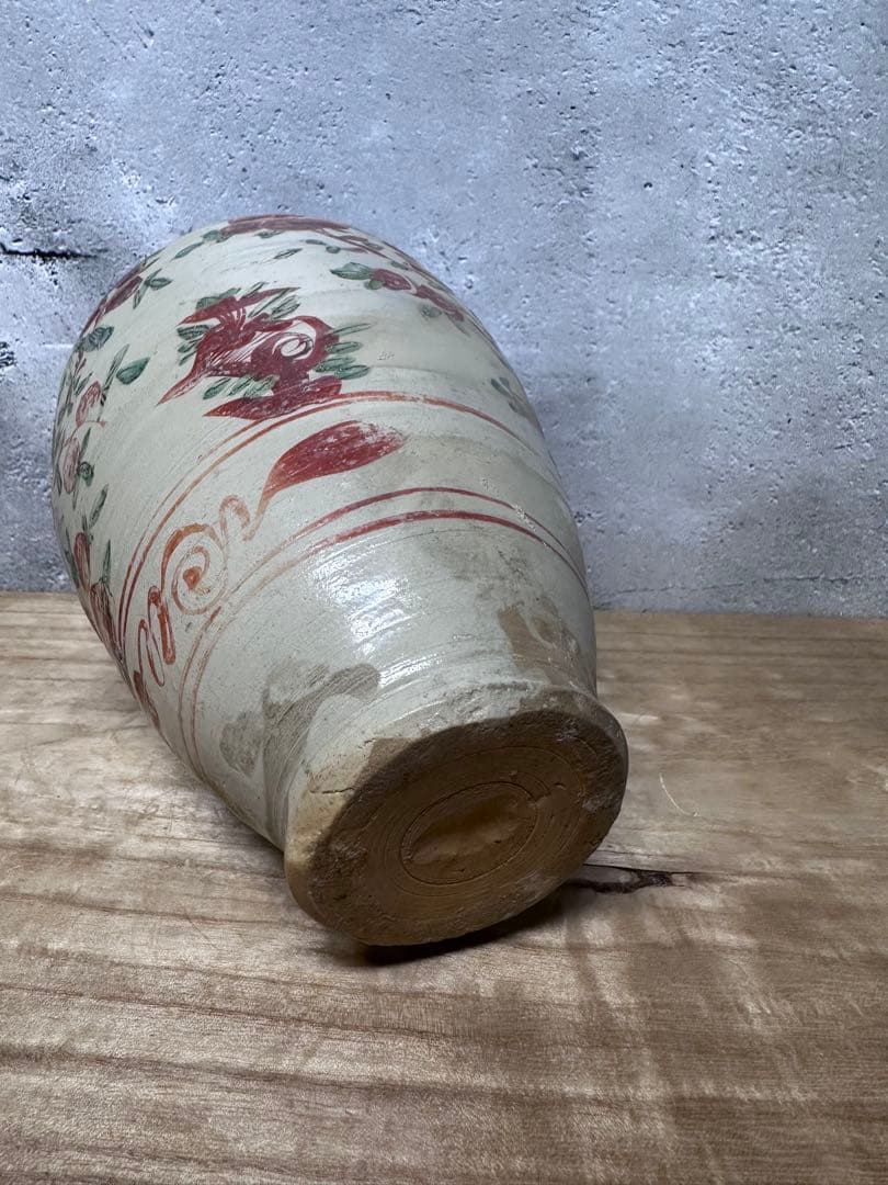 五彩 中国 赤絵 花瓶 古美術 骨董品 アンティーク