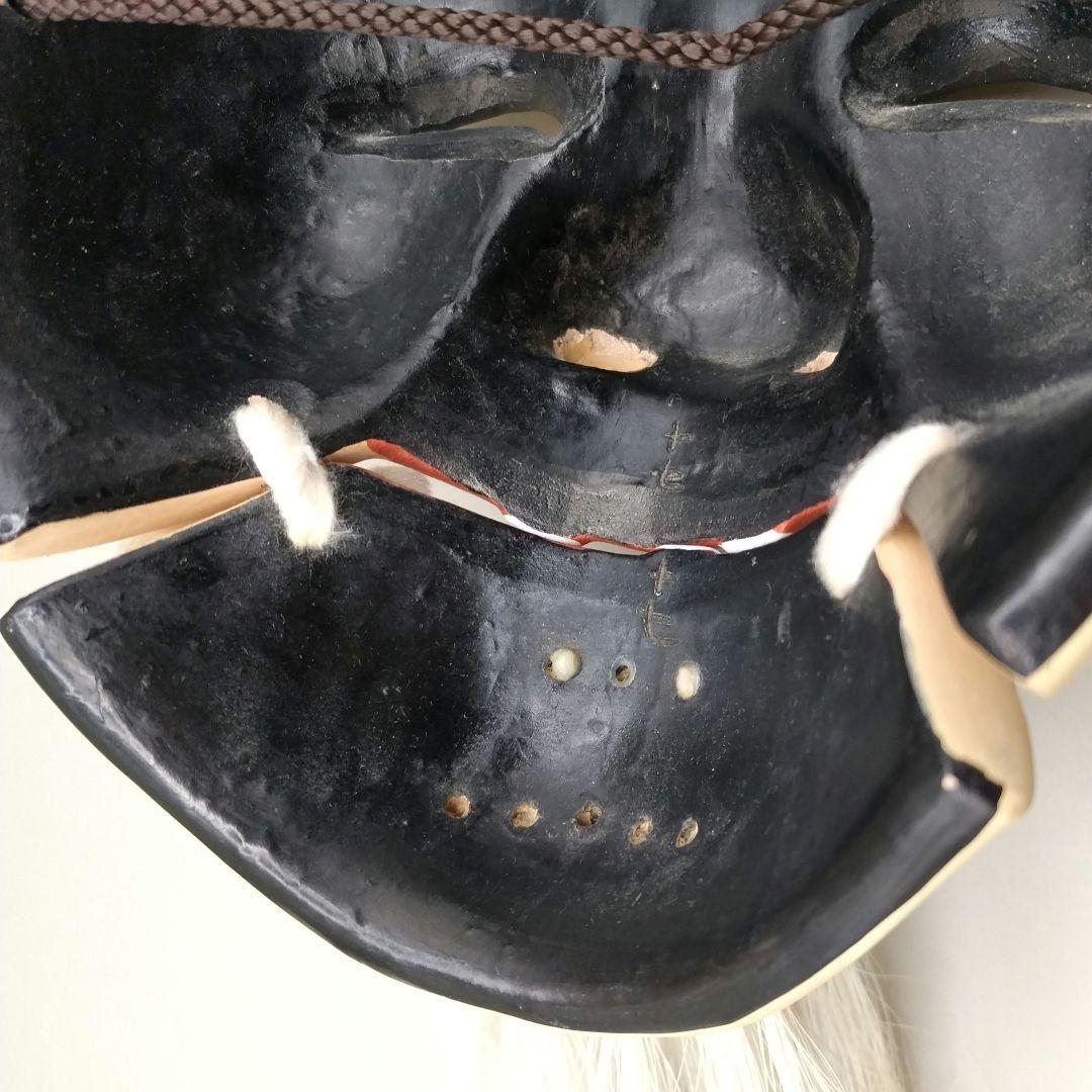 能面（翁面 小面）セット 壁掛用土台板付 面の長さ20㌢