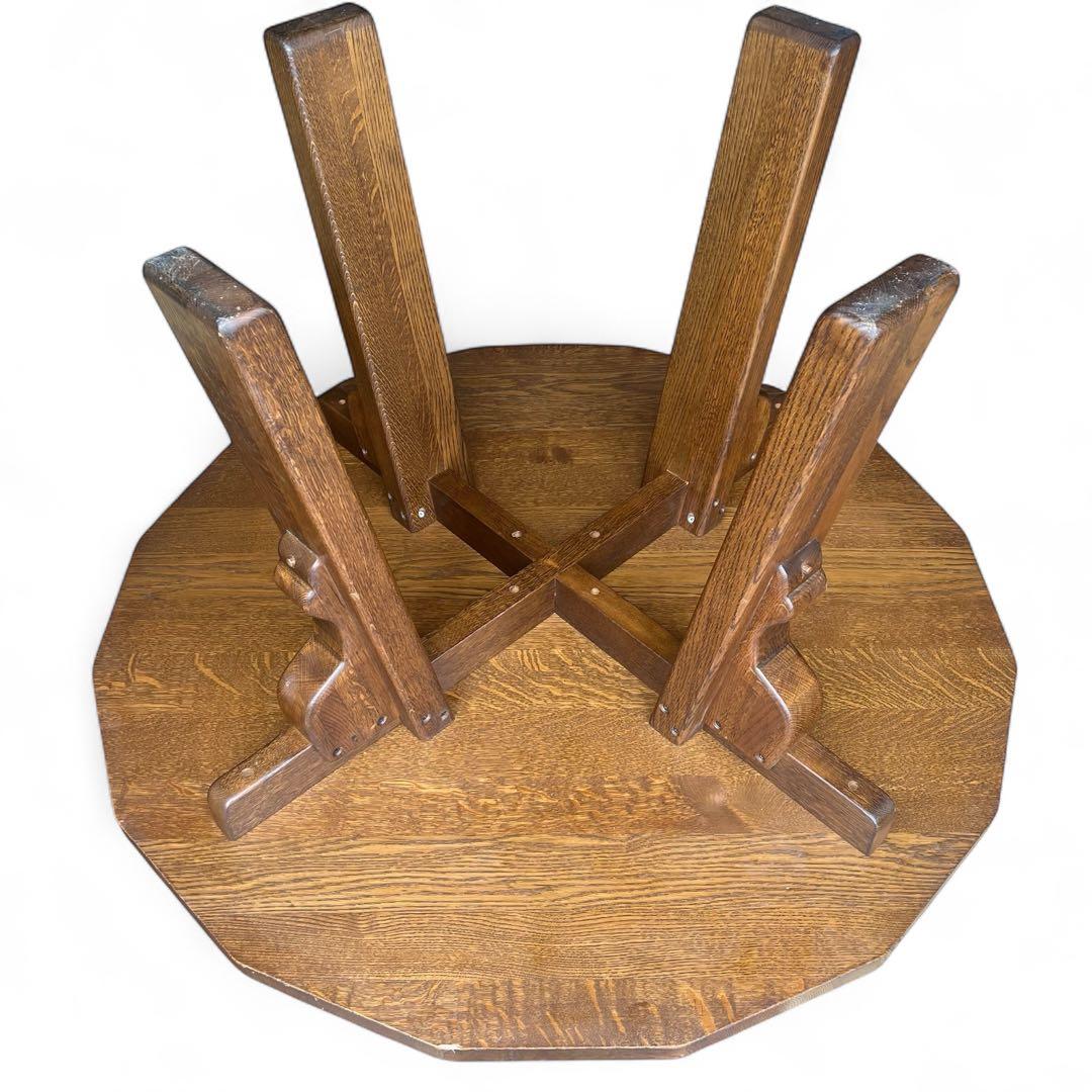 オランダ民芸家具 ネザーランズフォークロア 16角形 ダイニングテーブル