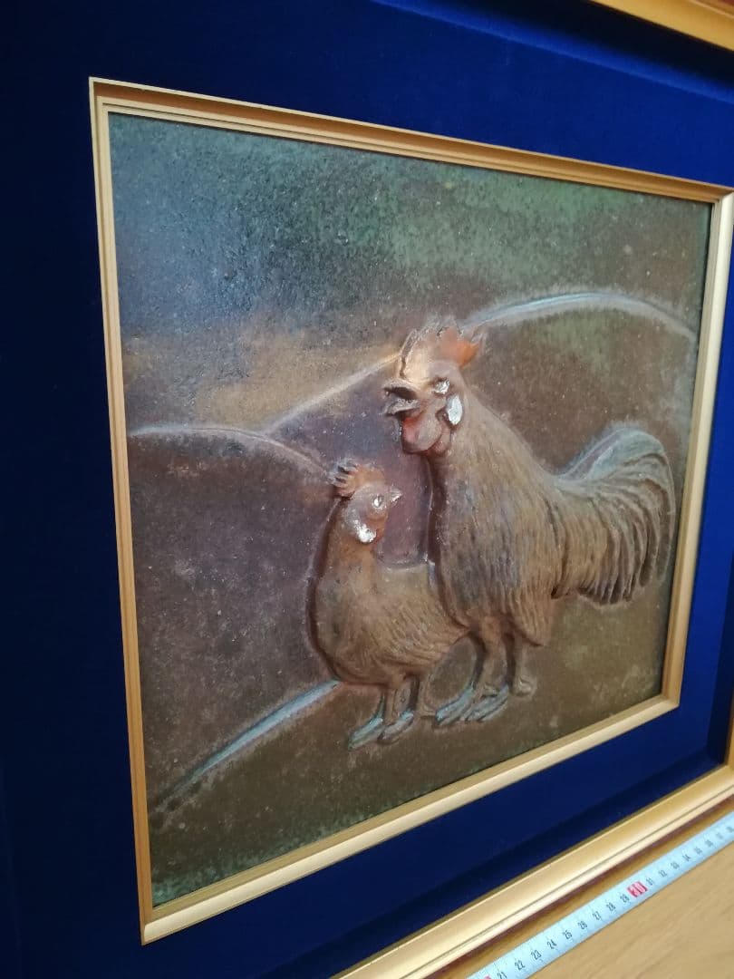 ✨鋳鉄製の鶏親子アートフレーム