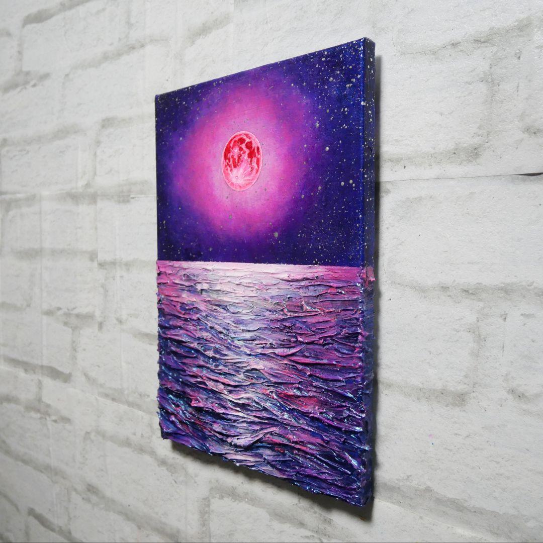 油絵 油彩 油彩画 絵 絵画 【ストロベリームーン】F4号