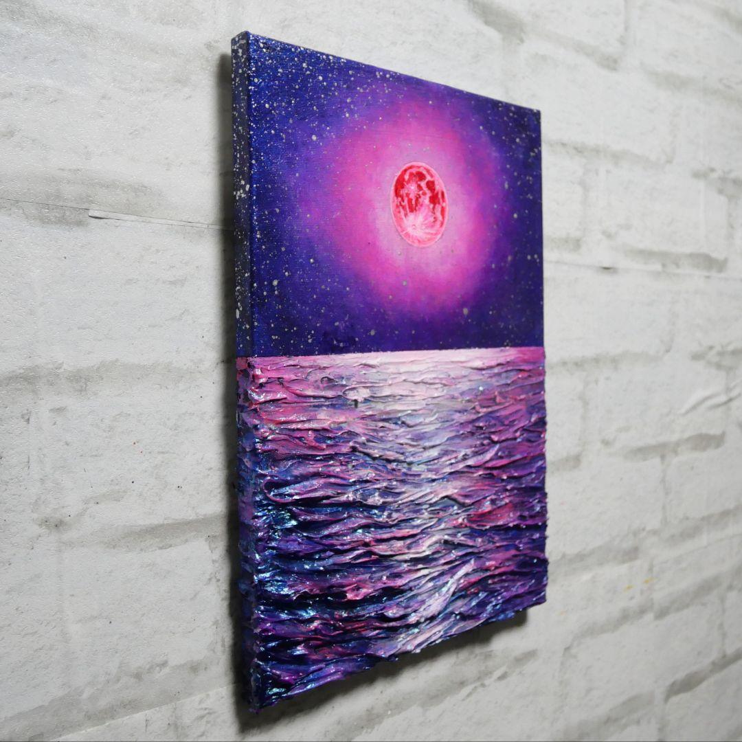 油絵 油彩 油彩画 絵 絵画 【ストロベリームーン】F4号