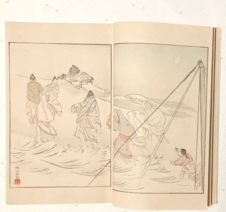 版画本日本歴史画報第ニ號（多色刷り木版画本)編輯者松本楓湖大倉書店