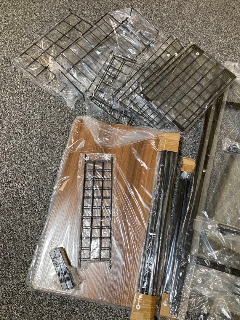 エカンズ 棚付きランドリーラック LSH-500B バスケットタイプ ブラック