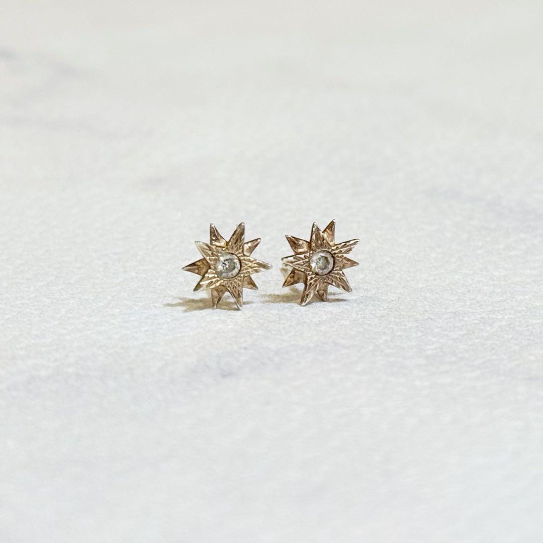 cuicuiK10YG ダイヤモンドピアス 星 0.06ct 定価33,000円