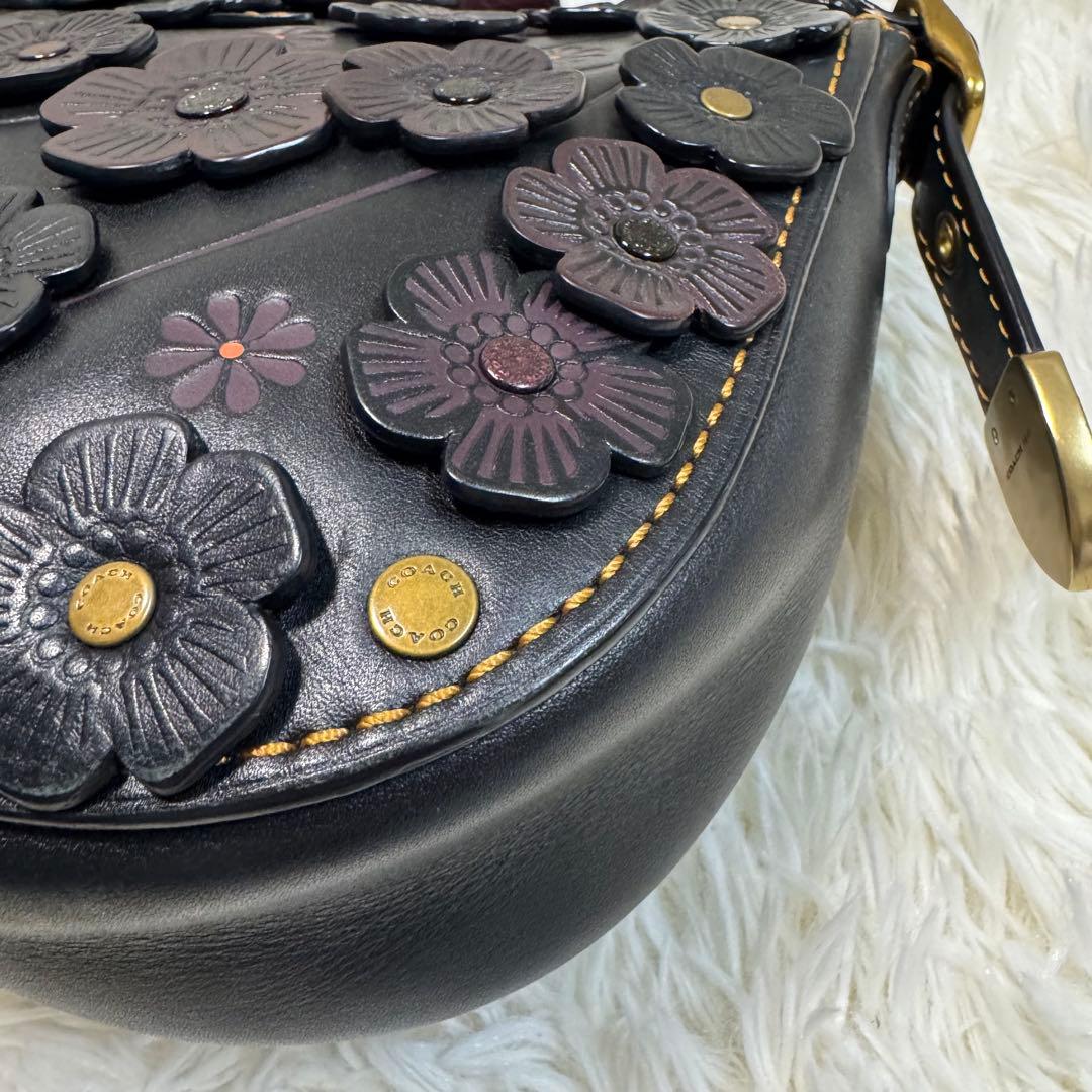 【激レア】COACH ショルダーバッグ　花柄　38195 レザー　斜めがけ