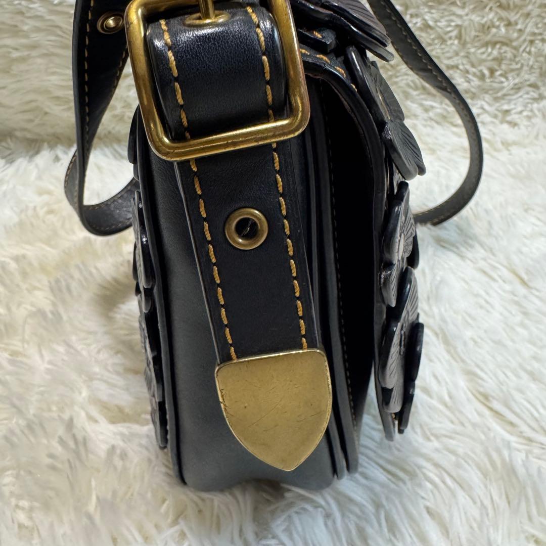 【激レア】COACH ショルダーバッグ　花柄　38195 レザー　斜めがけ
