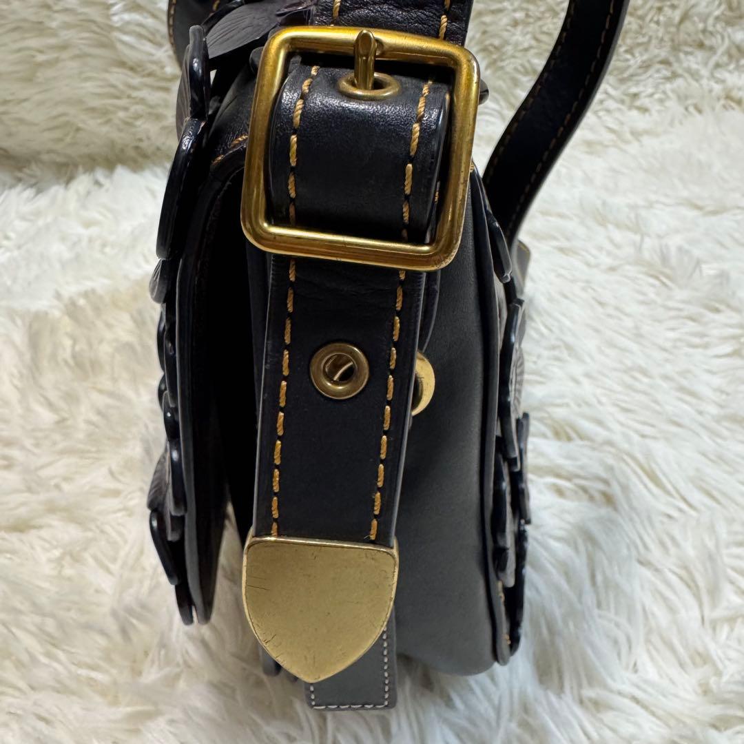 【激レア】COACH ショルダーバッグ　花柄　38195 レザー　斜めがけ