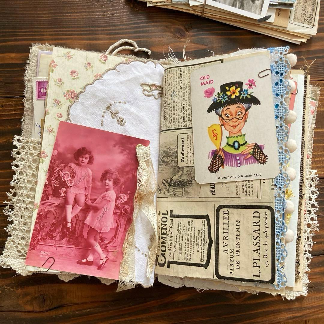 junk journal ジャンクジャーナル雑記帳　エフェメラセット付き