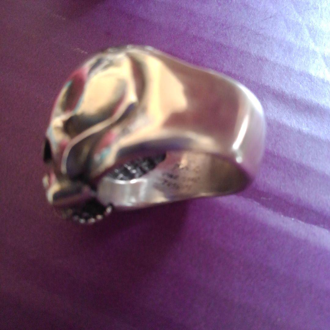 美品 F.A.L スカル バラ デザイン シルバー925リング 2個セット