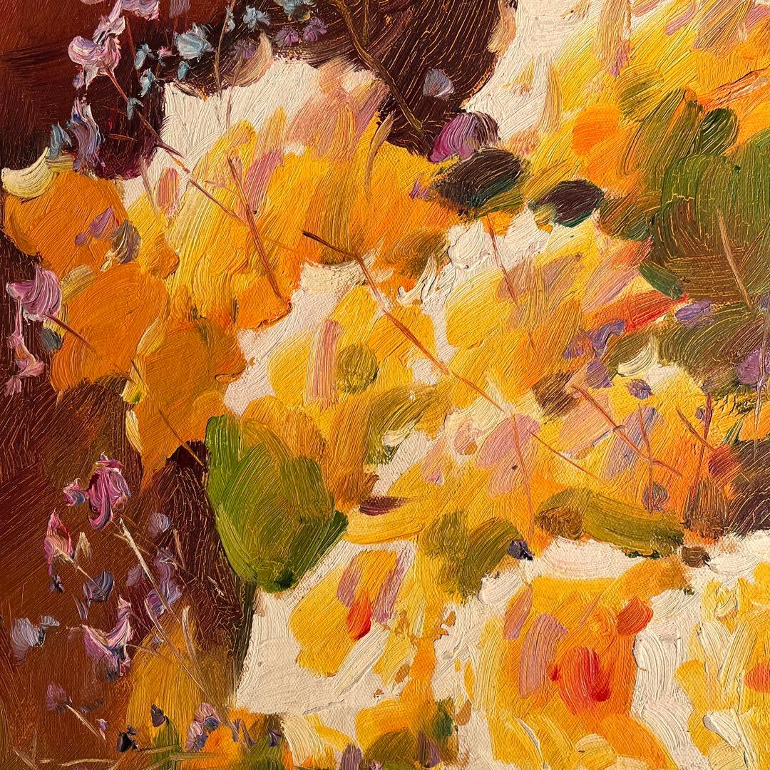 ★特大秀作★手書き油絵 花瓶の花 肉筆絵画 インテリア 油彩画