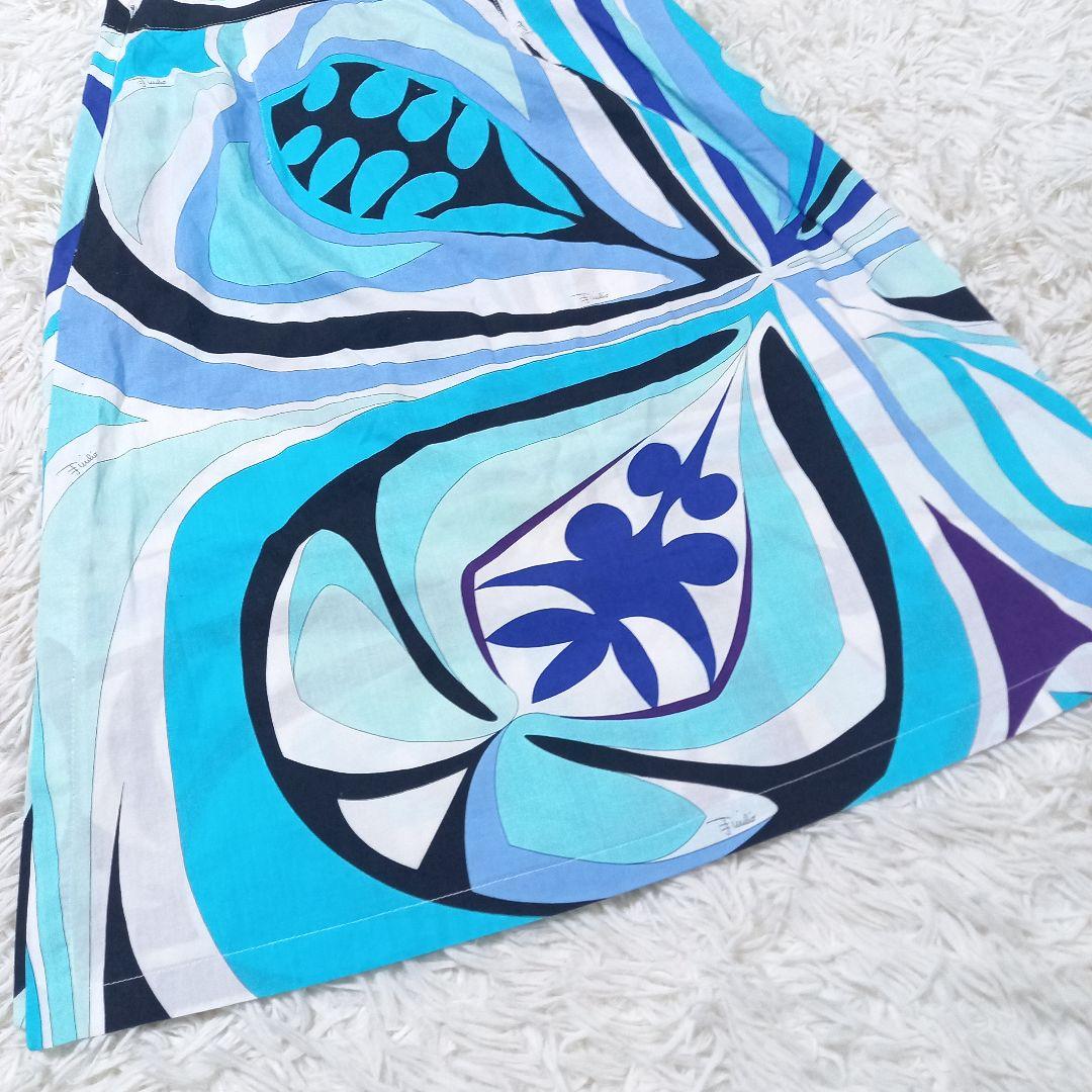 エミリオプッチ　スカート　コットン　プッチ柄　花柄　リゾート　夏　マルチカラー