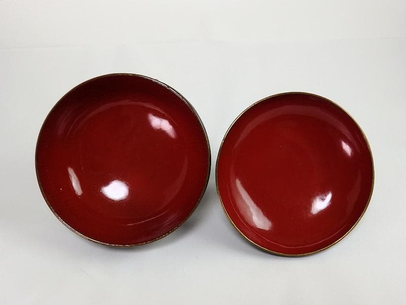 漆螺鈿　梅に鶯の図　吸い物椀　木製品　３客　A-fbnb