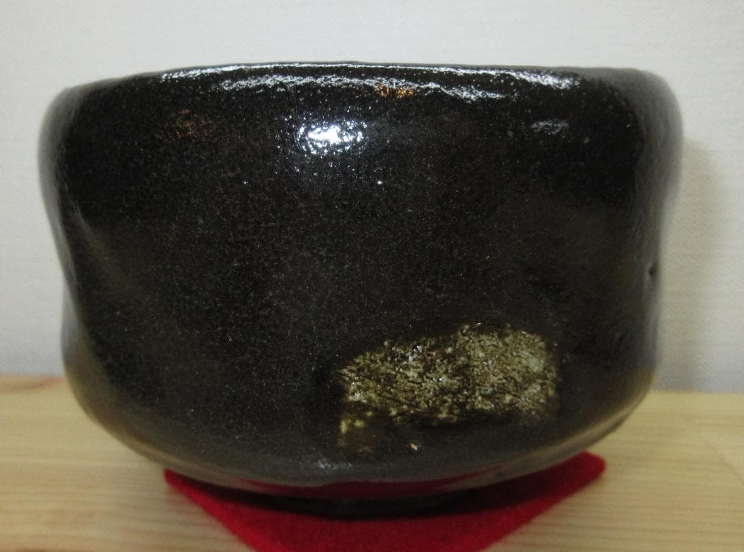 逢絢亭・茶道具 茶碗 楽焼 黒楽 上 松楽窯 紙箱入り 送料込【