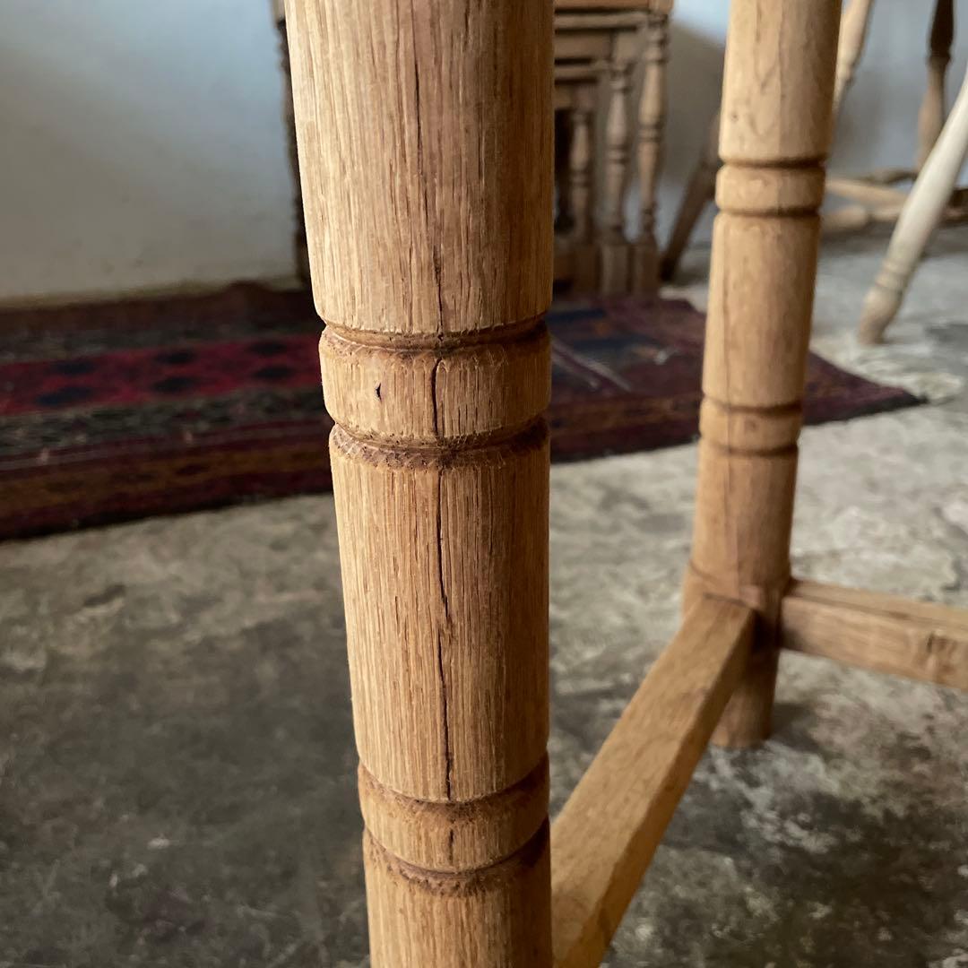 年末・年始SALE ビンテージ ラウンドサイドテーブル 剥離