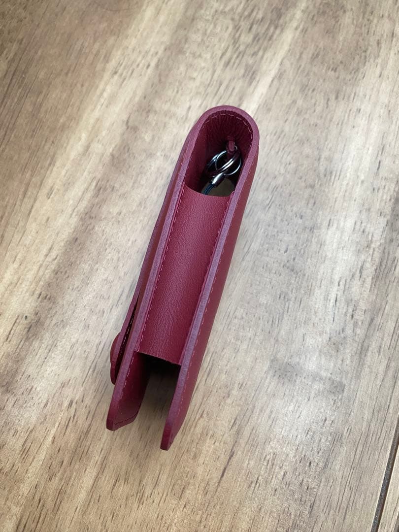 ポルシェレザーキーケース 純正品 ボルドーレッド