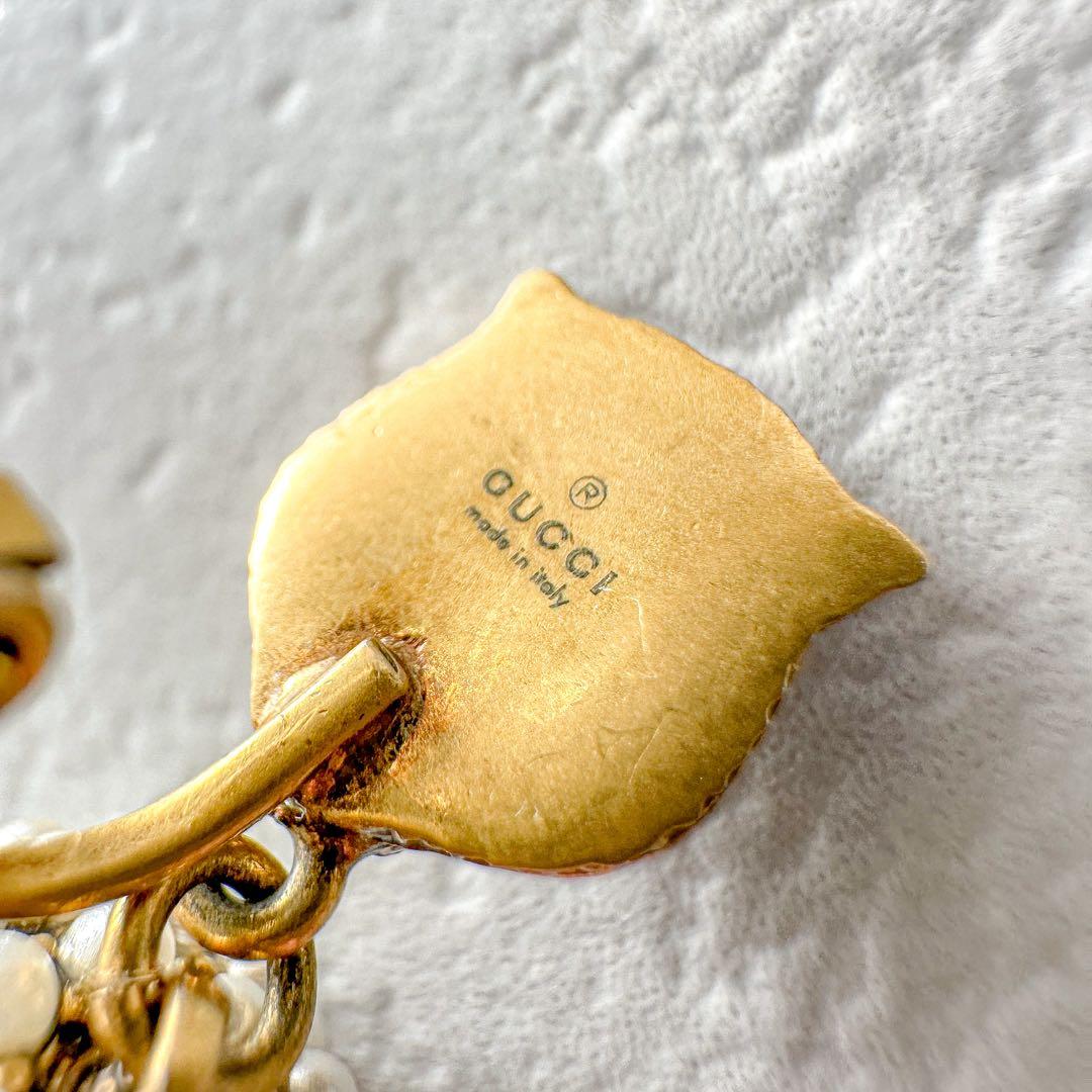美品 GUCCI タイガーヘッド ゴールド イヤリング イヤークリップ グッチ