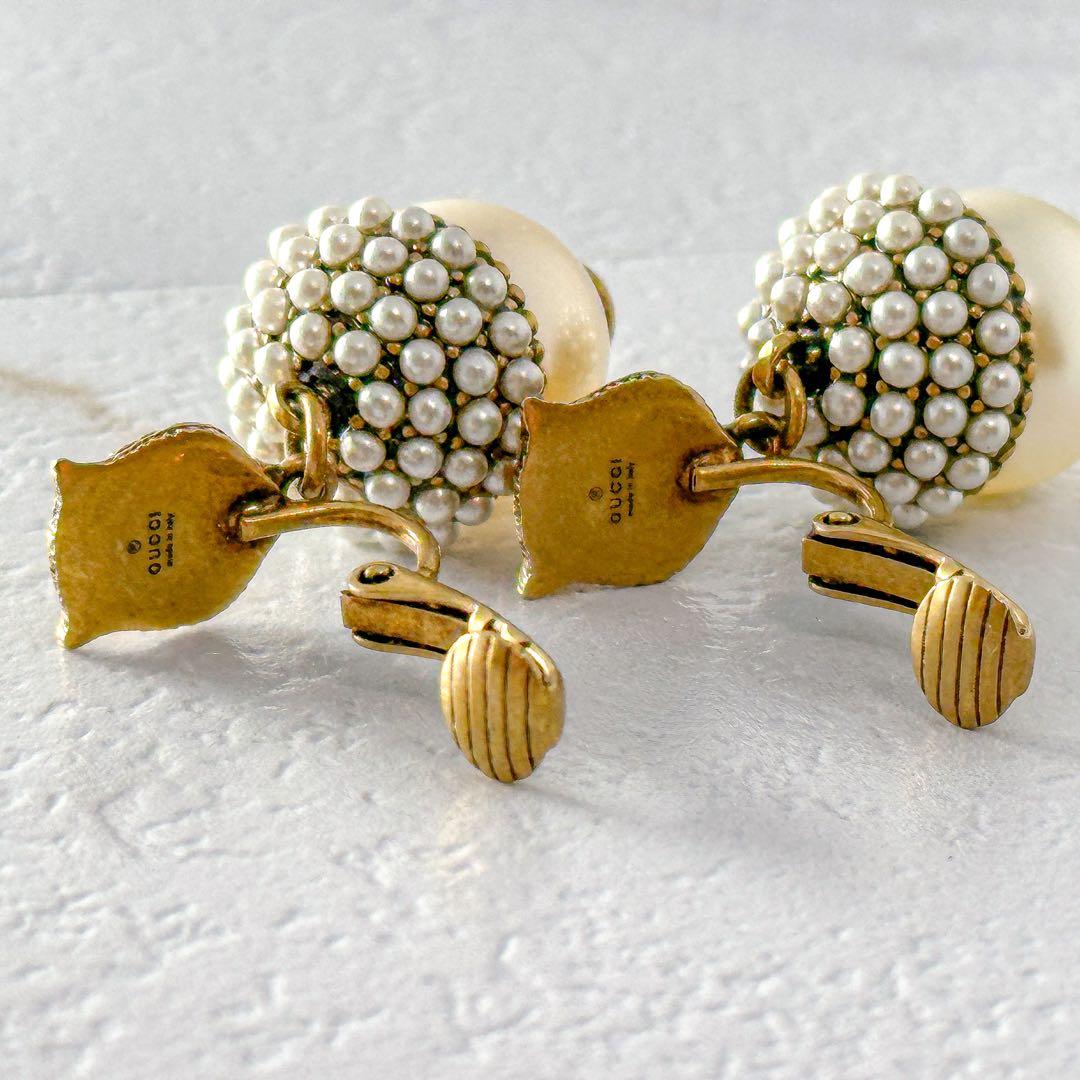 美品 GUCCI タイガーヘッド ゴールド イヤリング イヤークリップ グッチ