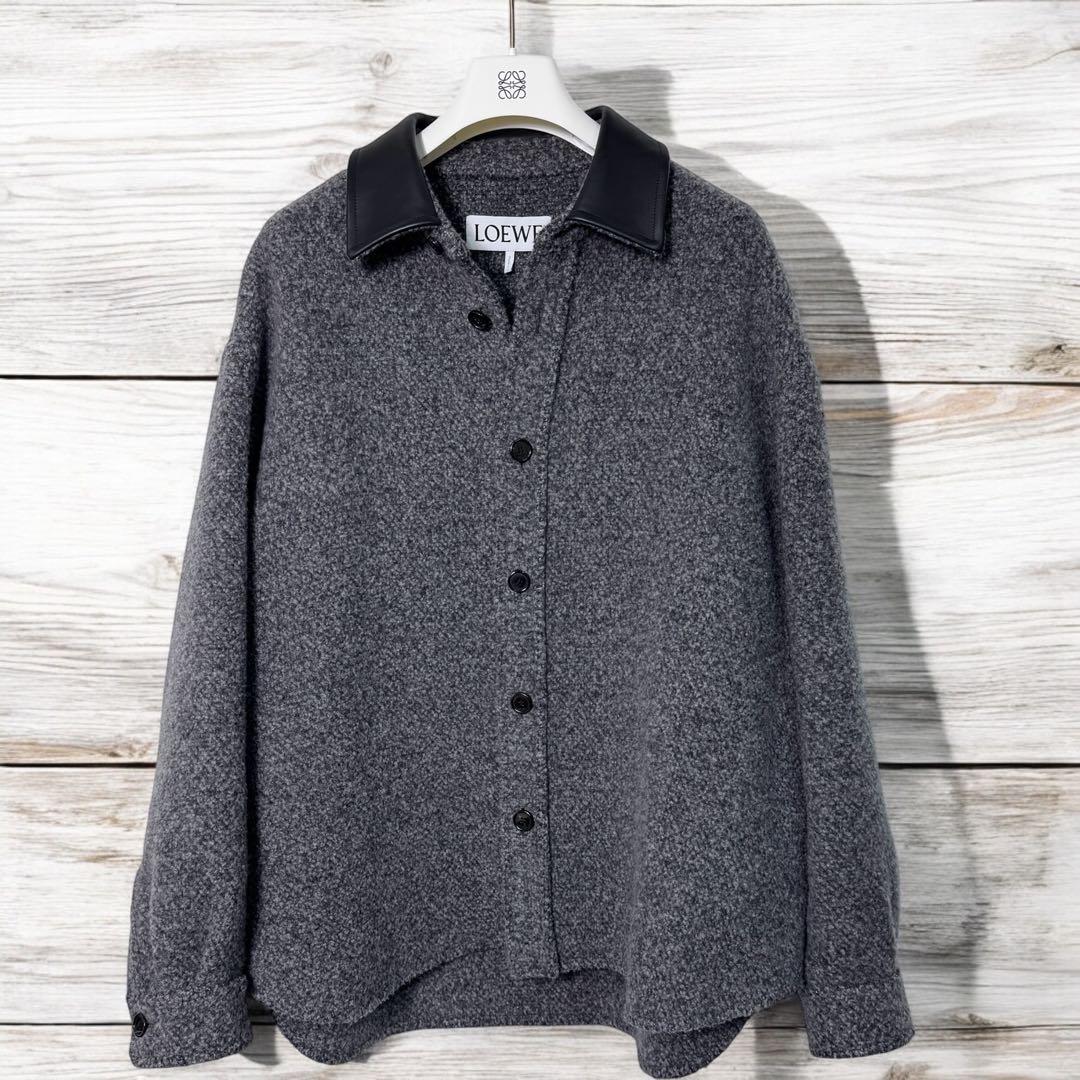 現行品★美品LOEWE カシミヤ ウール オーバーシャツ 48