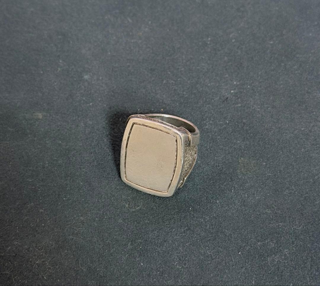 ボッテガ シルバー 925 アンティーク リング シグネット 印台 古着