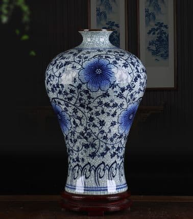 景徳鎮 陶磁器 官窯 花瓶 工芸品 美術品 置物 2024 宋官窯