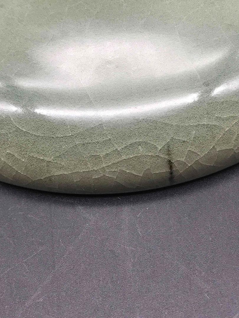 中国古美術 元時代 鈞窯 窯変釉 天青釉紫紅斑盤