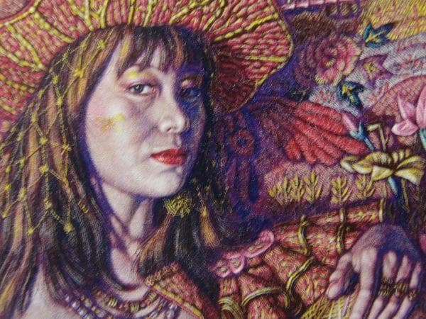 稲垣考二、【脱皮】、希少な額装用画集より、新品額装付