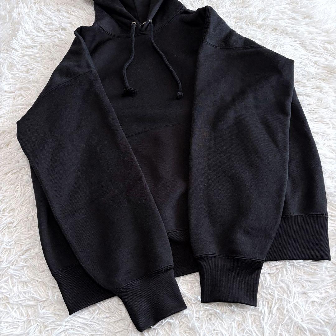 AURALEE バギーポリエステルスウェットパーカー ブラック サイズ4