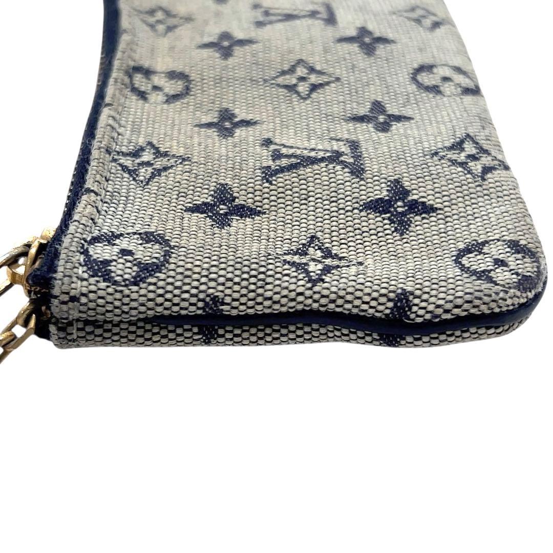 ルイヴィトン ケース モノグラムミニ ポシェットクレ 紺 M92236