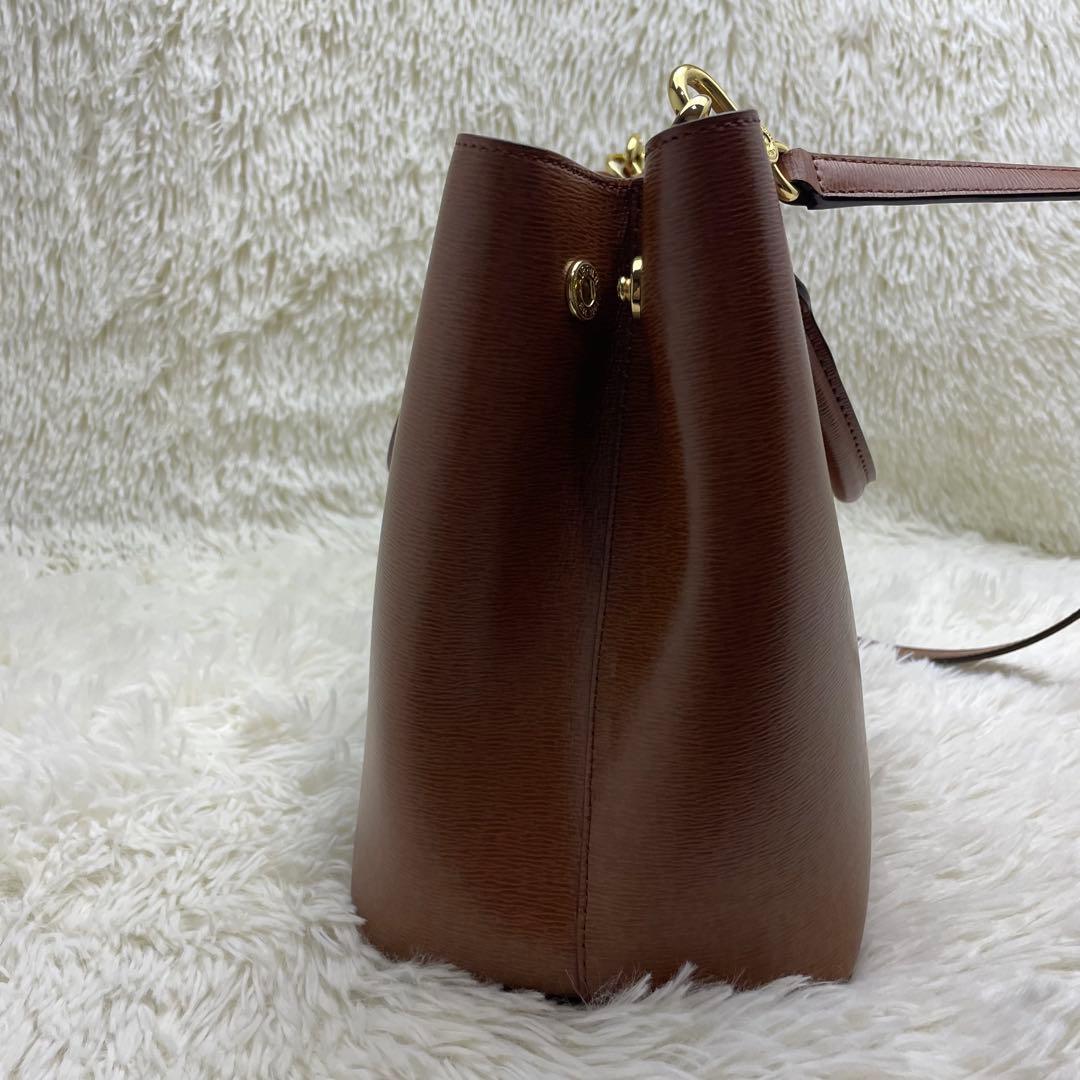 ローレンラルフローレン 2way ハンドバッグ ブラウン 保存袋付