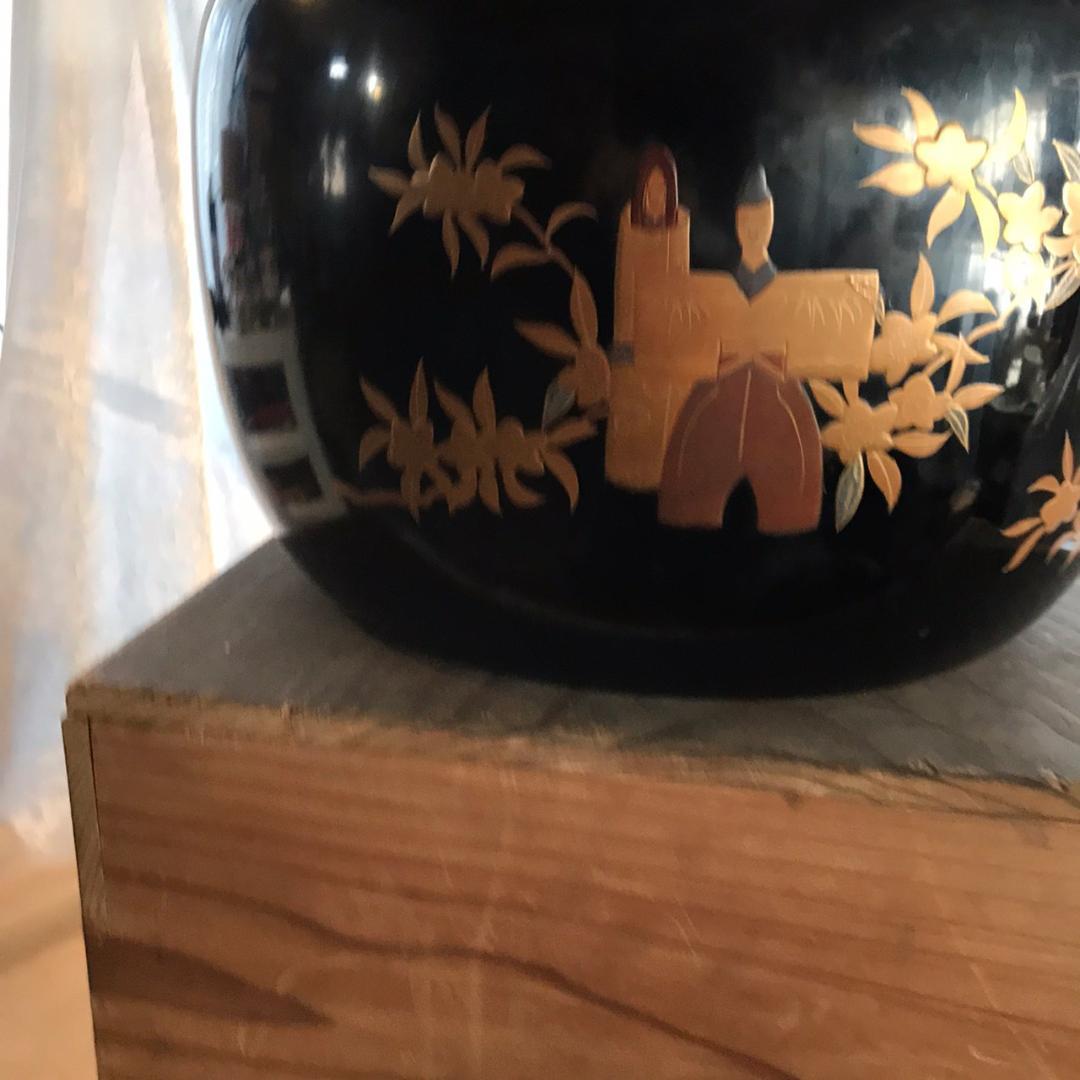 お雛様の手あぶり火鉢金蒔絵高蒔絵節句向きかぶと大根蒔絵