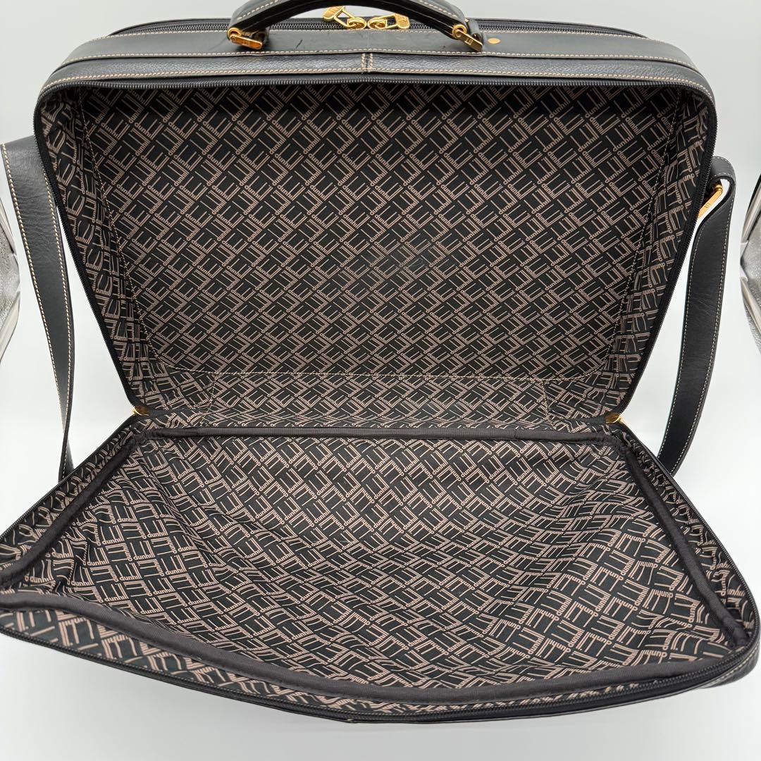 dunhill ダンヒル メンズ ロゴ金具 レザー 2way ビジネスバッグ 黒