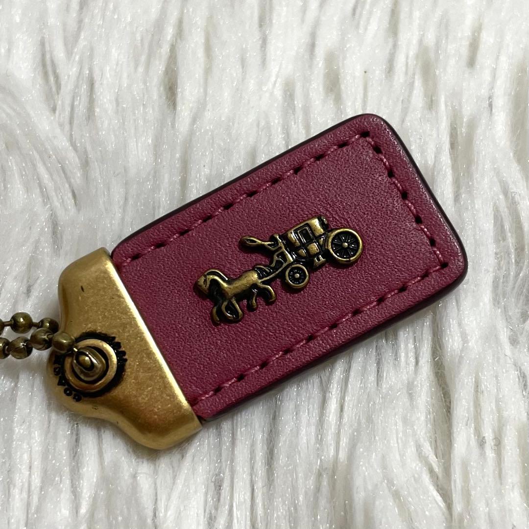 未使用級/コーチ　ケース　キスロック　がま口　ピンク　レザー　現行品