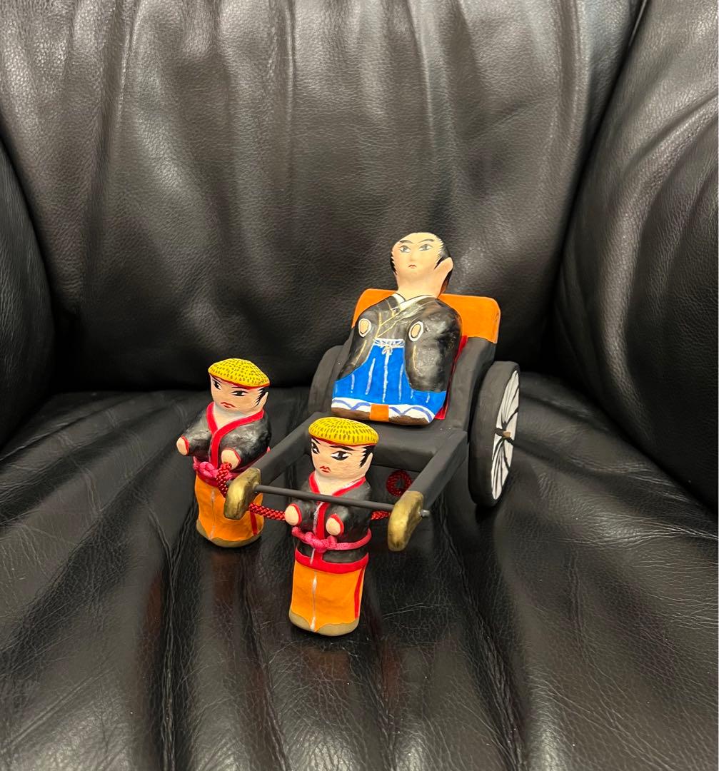長門張子 角力 人力車 民芸品 郷土玩具