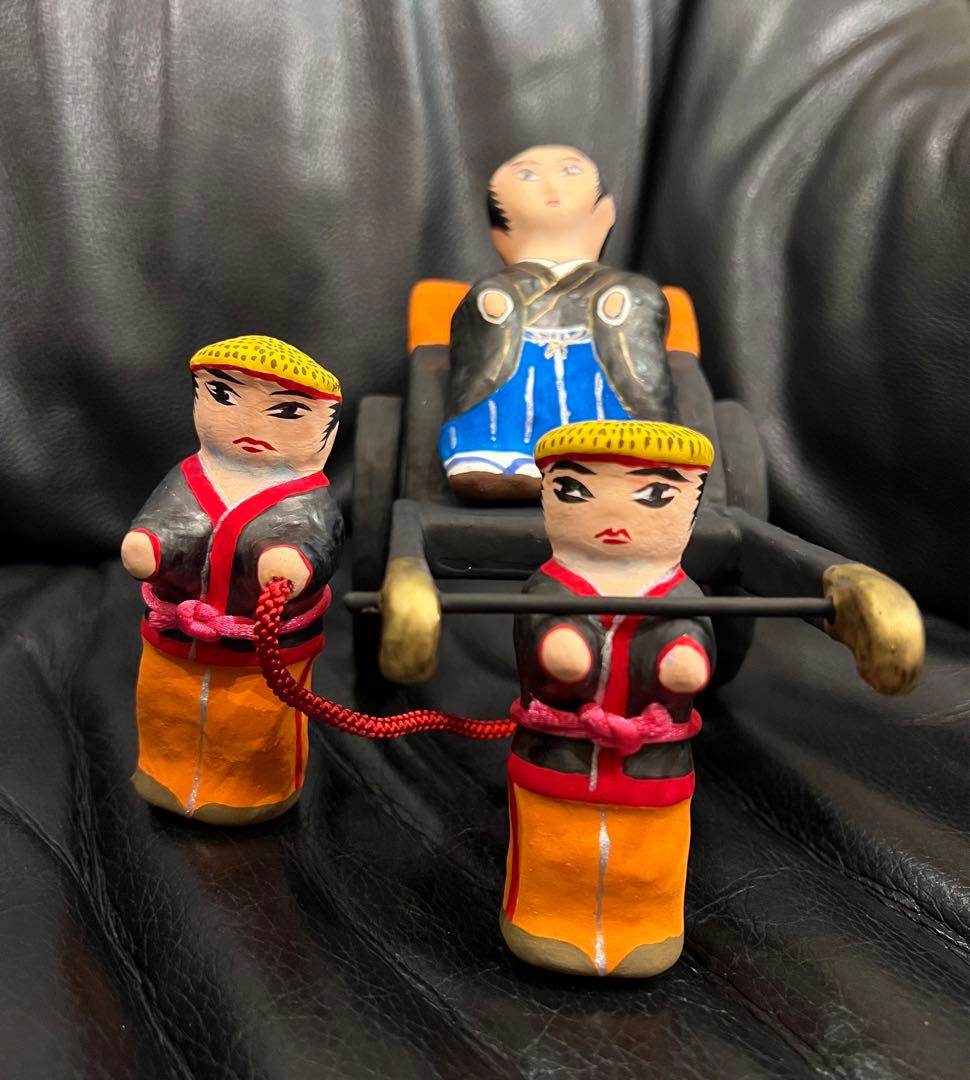 長門張子 角力 人力車 民芸品 郷土玩具