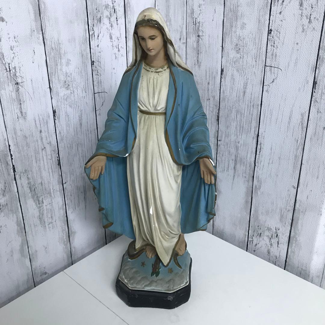 マリア様 彫刻 カトリック 教会 ルルドの聖母 マリア像 彫像 キリスト教 K