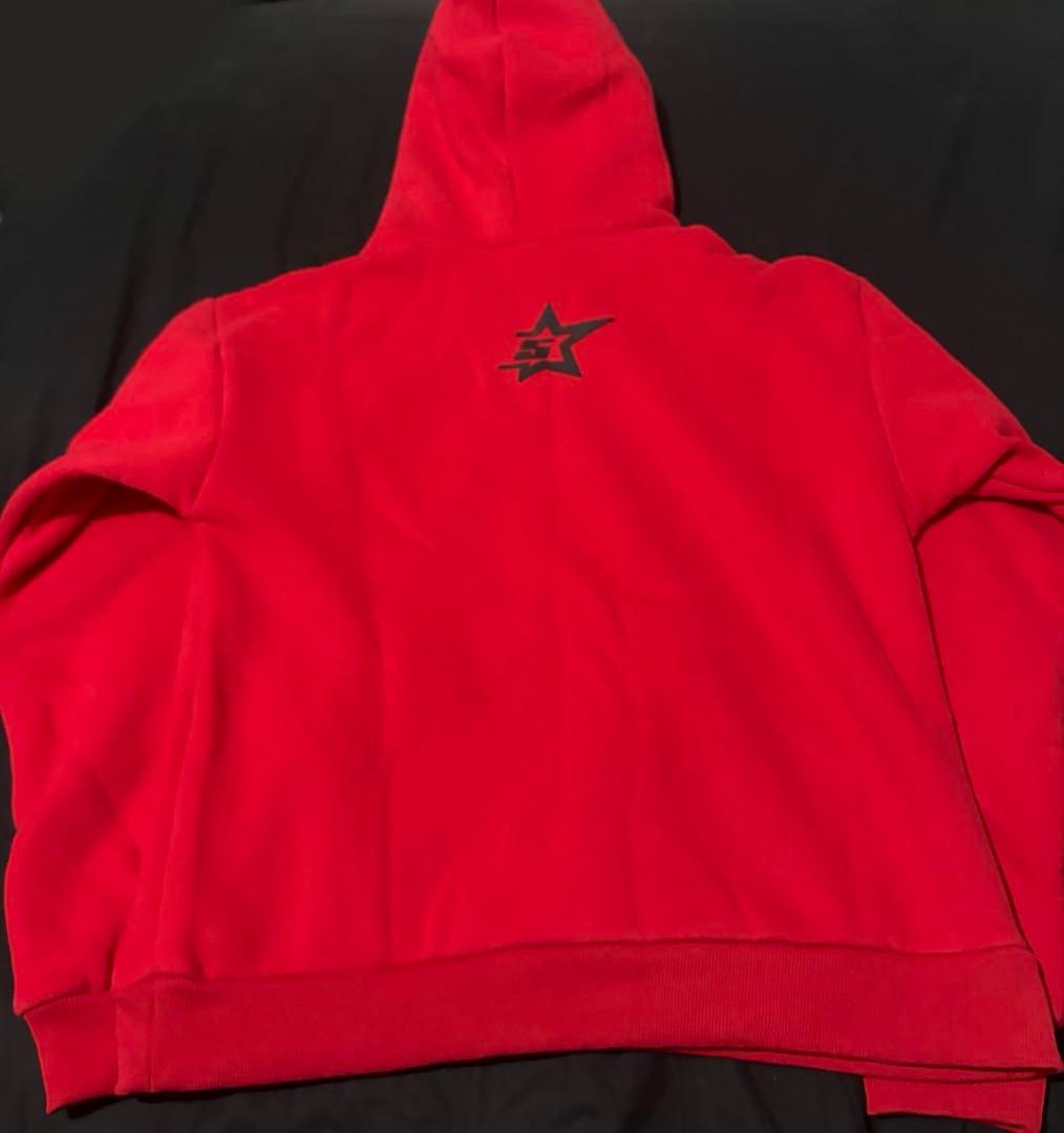 sp5der red ロゴ パーカー