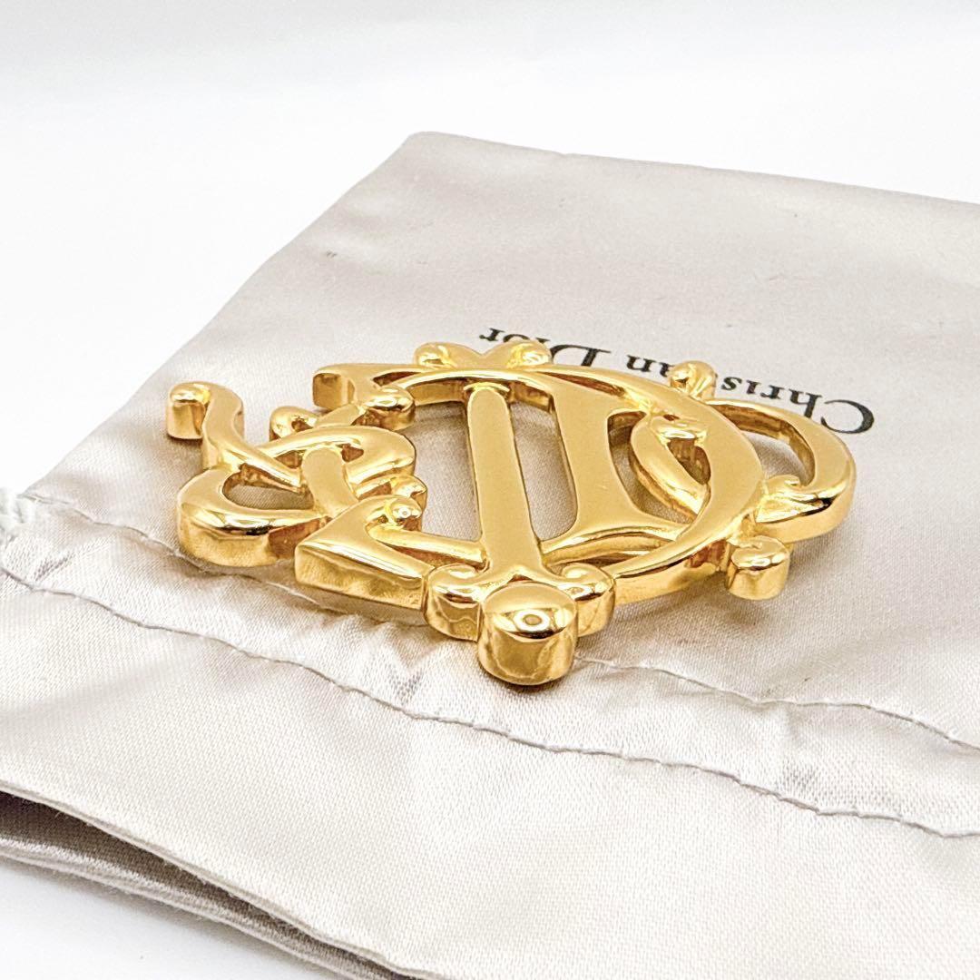 2769 Germany製極美品✨Dior ブローチ CD ロゴ 刻印 大ぶり