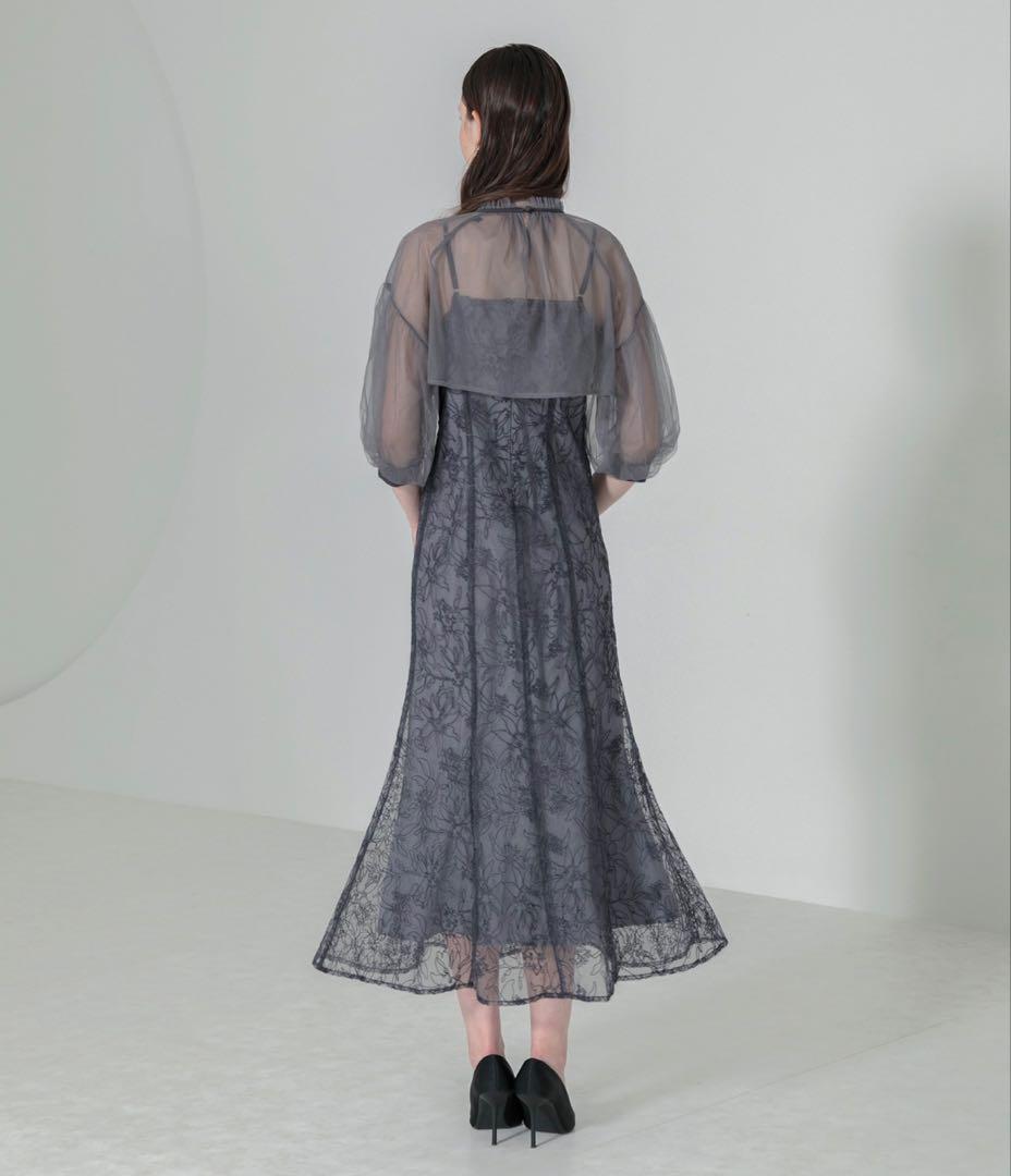 LEJA リボンシアーボレロレースマーメイドワンピースドレス