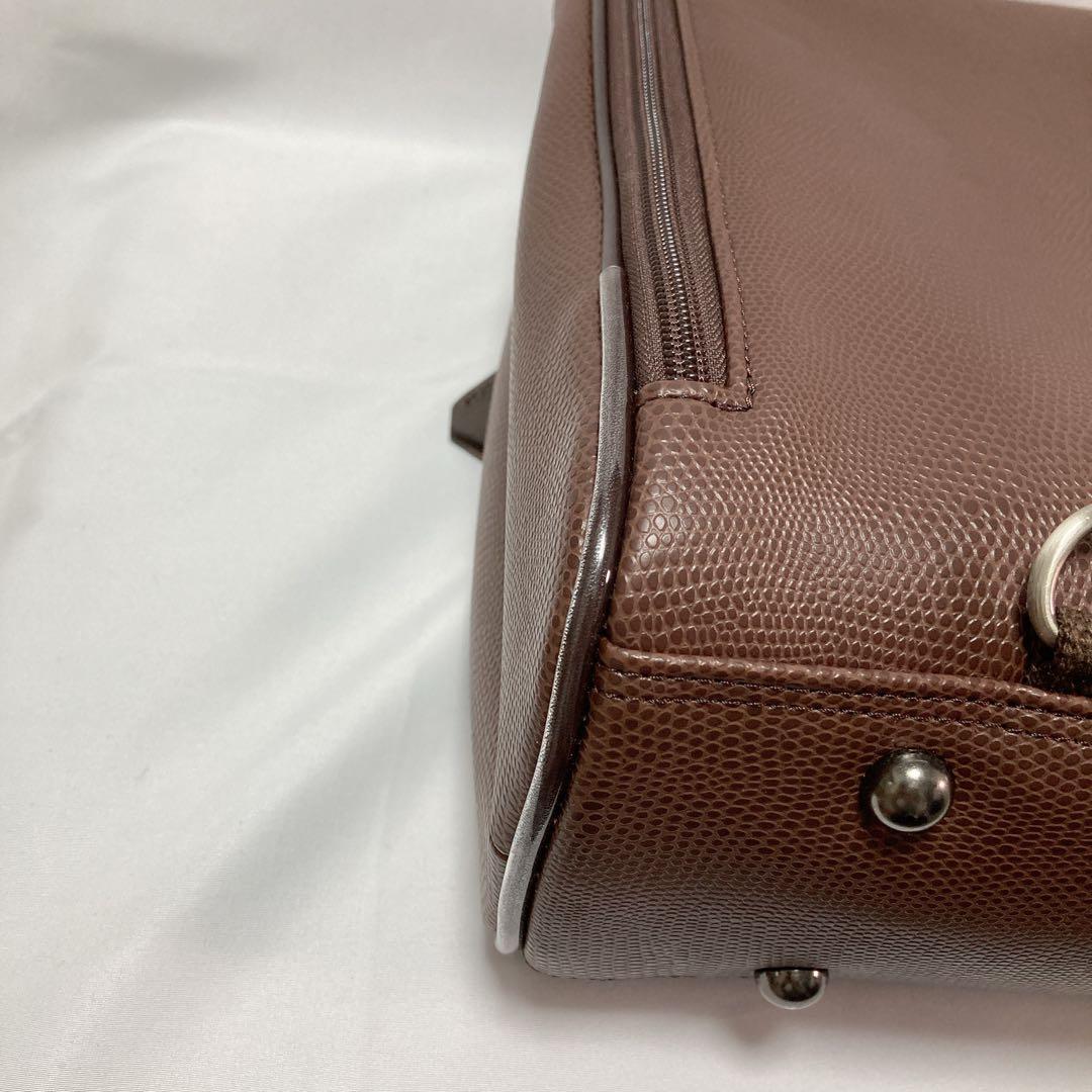 【新品】豊岡鞄 YOUTA LIZARD 3WAY 横ダレス M ビジネス 茶色